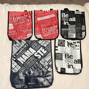 Lululemon shopping bags